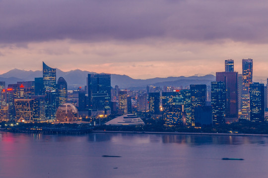 杭州钱江新城钱江世纪城夜景