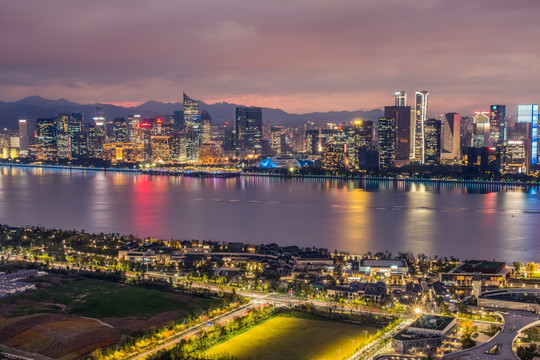 杭州钱江新城钱江世纪城夜景