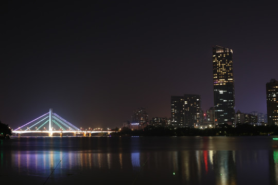 合生大桥富力中心夜景