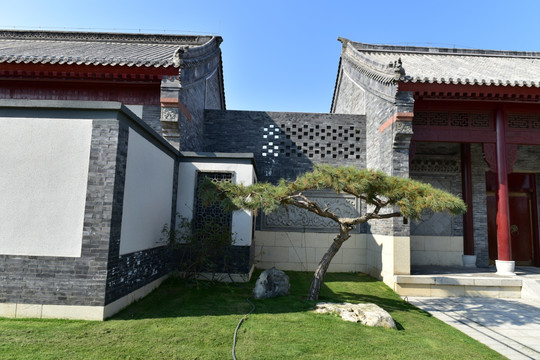 现代中式仿古庭院建筑