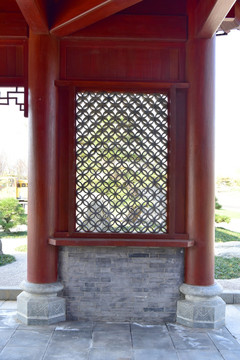 中式窗棂门窗