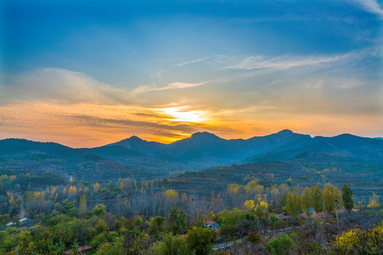 山乡秋天风景