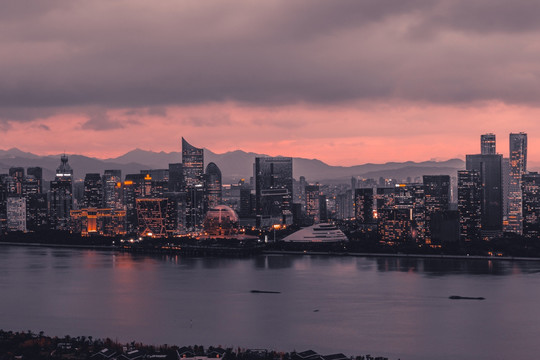 杭州钱江新城钱江世纪城夜景