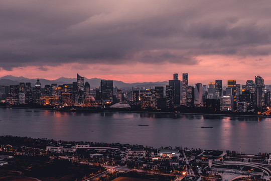 杭州钱江新城钱江世纪城夜景