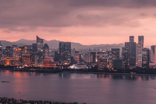 杭州钱江新城钱江世纪城夜景