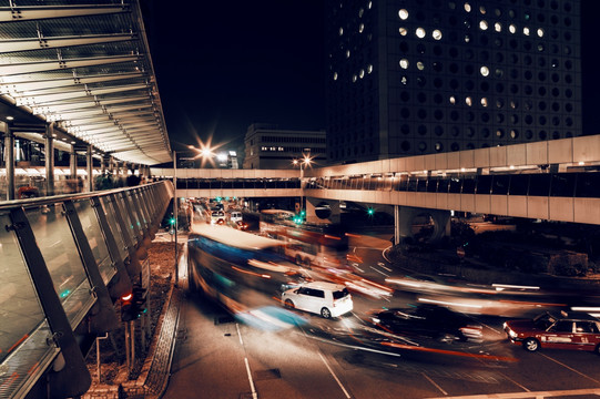 香港街头夜景