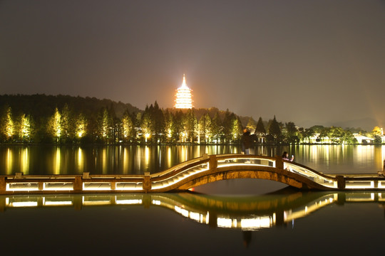 杭州西湖夜景