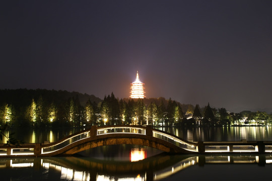 杭州西湖夜景