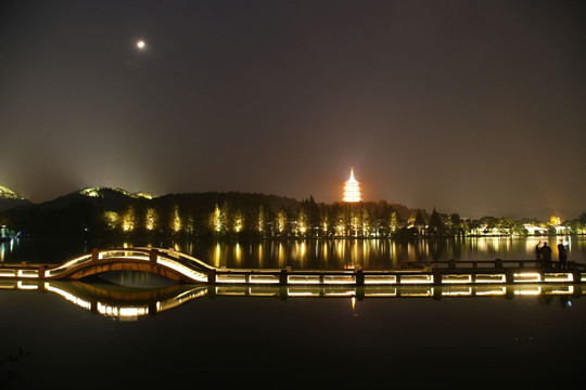 杭州西湖夜景