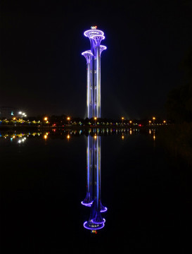 奥林匹克公园瞭望塔夜景