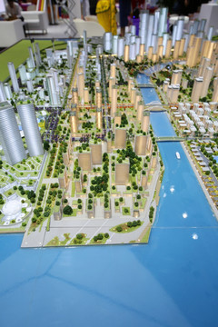 现代化都市建筑模型