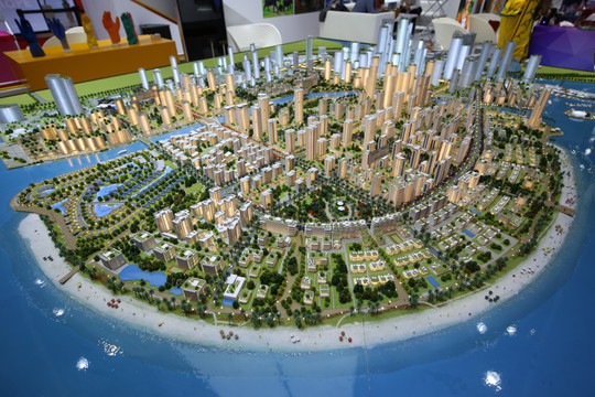 现代化都市建筑模型