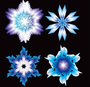 雪花蓝色的花