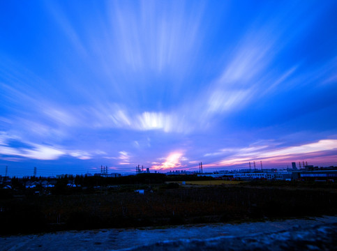 夕阳夜景