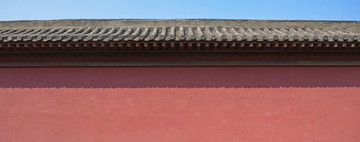 红墙青瓦分层素材