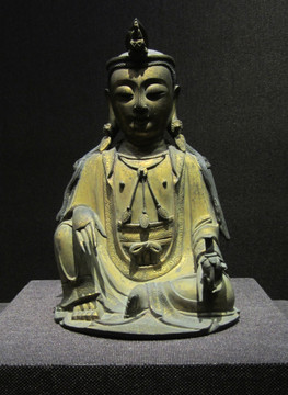 鎏金观音菩萨铜坐像