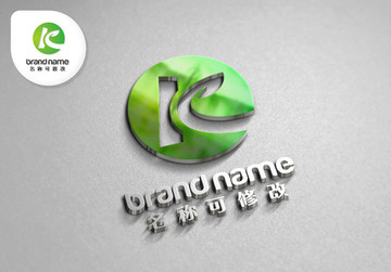 K字母树叶环保logo