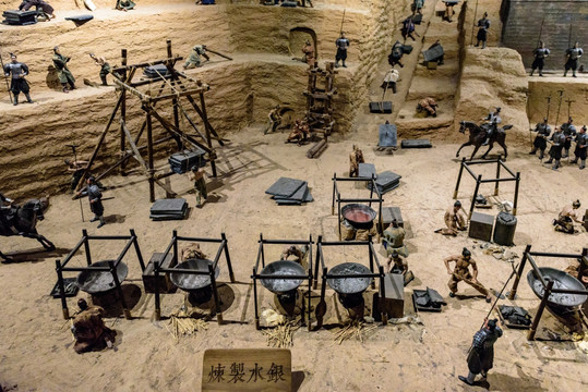 秦始皇兵马俑烧制现场复原