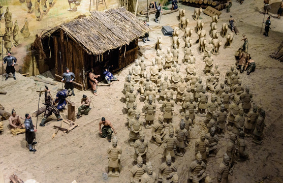 秦始皇兵马俑烧制现场复原
