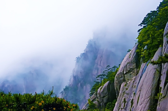 水墨黄山