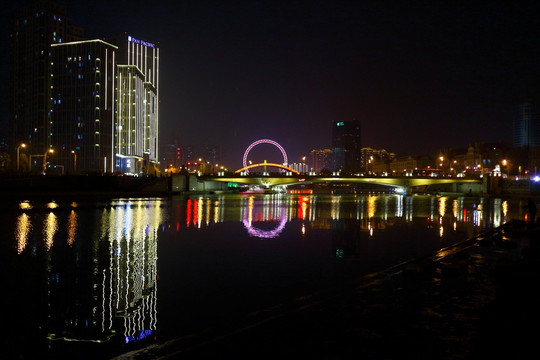 海河夜景