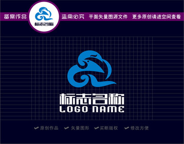 云飞鸟标志科技logo