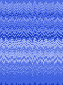 蓝色波浪线条抽象地毯