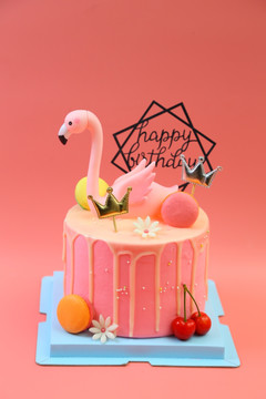 火烈鸟生日蛋糕