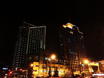 北京市新闻出版广电局大厦夜景