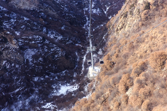 陕西华山索道观光