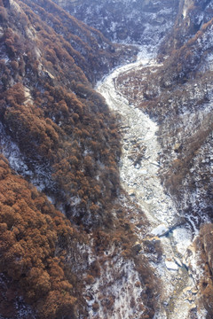 陕西华山雪景风光