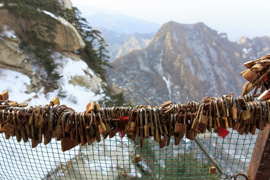 陕西华山许愿锁