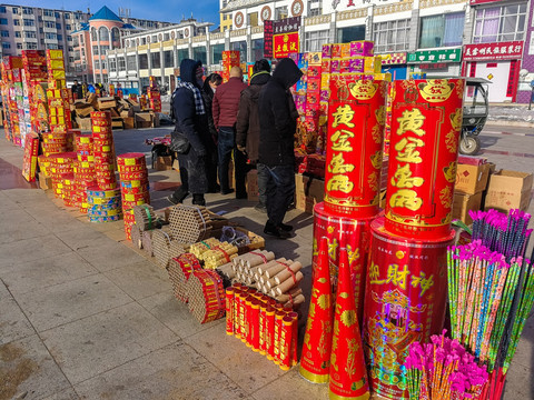 春节北方的鞭炮市场