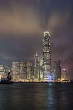 香港夜景维多利亚港夜景