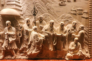 佛教浮雕墙