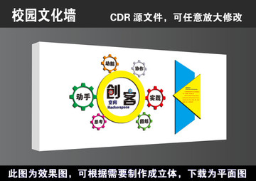 学校创客科技空间实验室宣传展板