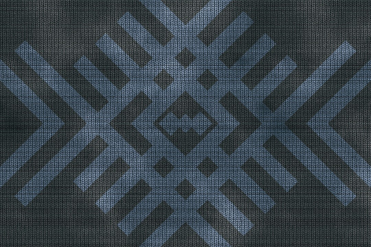 针织几何图形艺术地毯