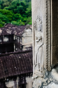 柬埔寨吴哥窟吴哥寺建筑雕塑