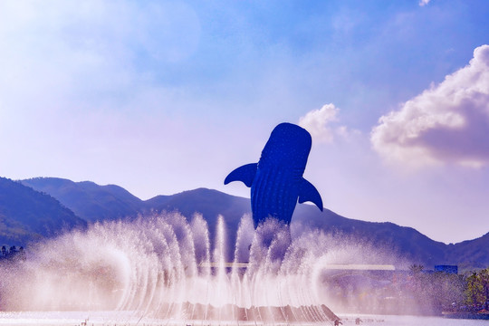 珠海长隆蓝鲸喷泉
