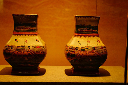鸦片战争博物清代外国图案的瓷器