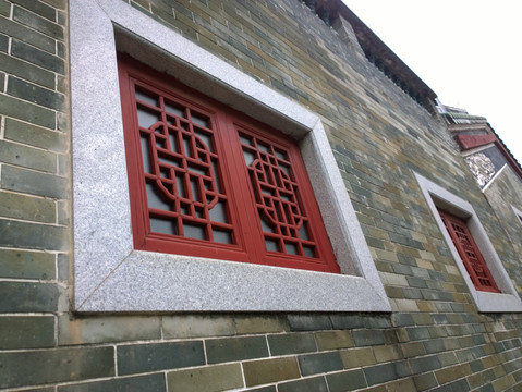 古建筑红木门窗