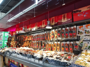 年货年味香肠腊肉展示柜