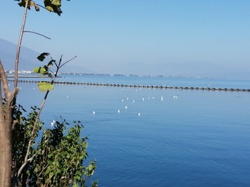 蓝天下的泸沽湖