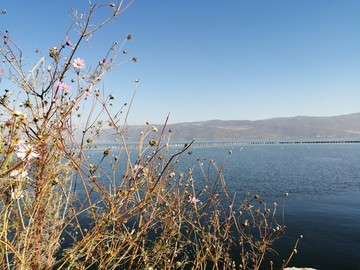 蓝天下的泸沽湖
