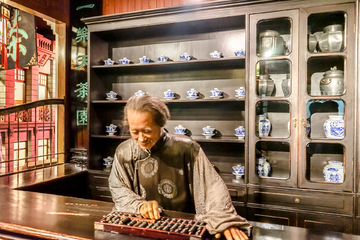 老上海茶馆 蜡像