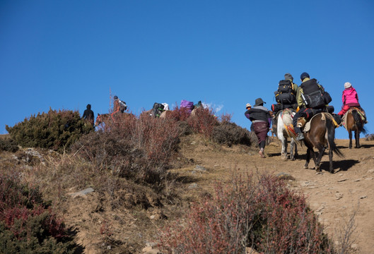 骑马上山