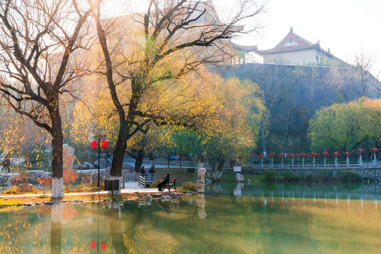 范公亭公园初冬风景