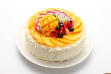 水果淡奶蛋糕