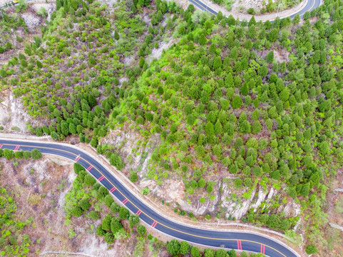 山区公路航拍