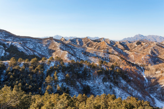 冬季金山岭长城雪景